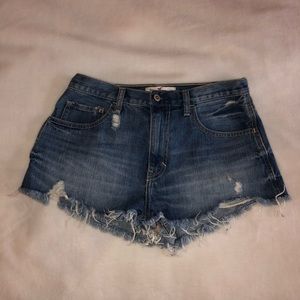 Hollister festival distressed jean shorts
